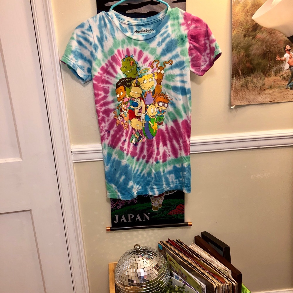Tie Dye Vintage Style Nickelodeon Tee, Size: Small